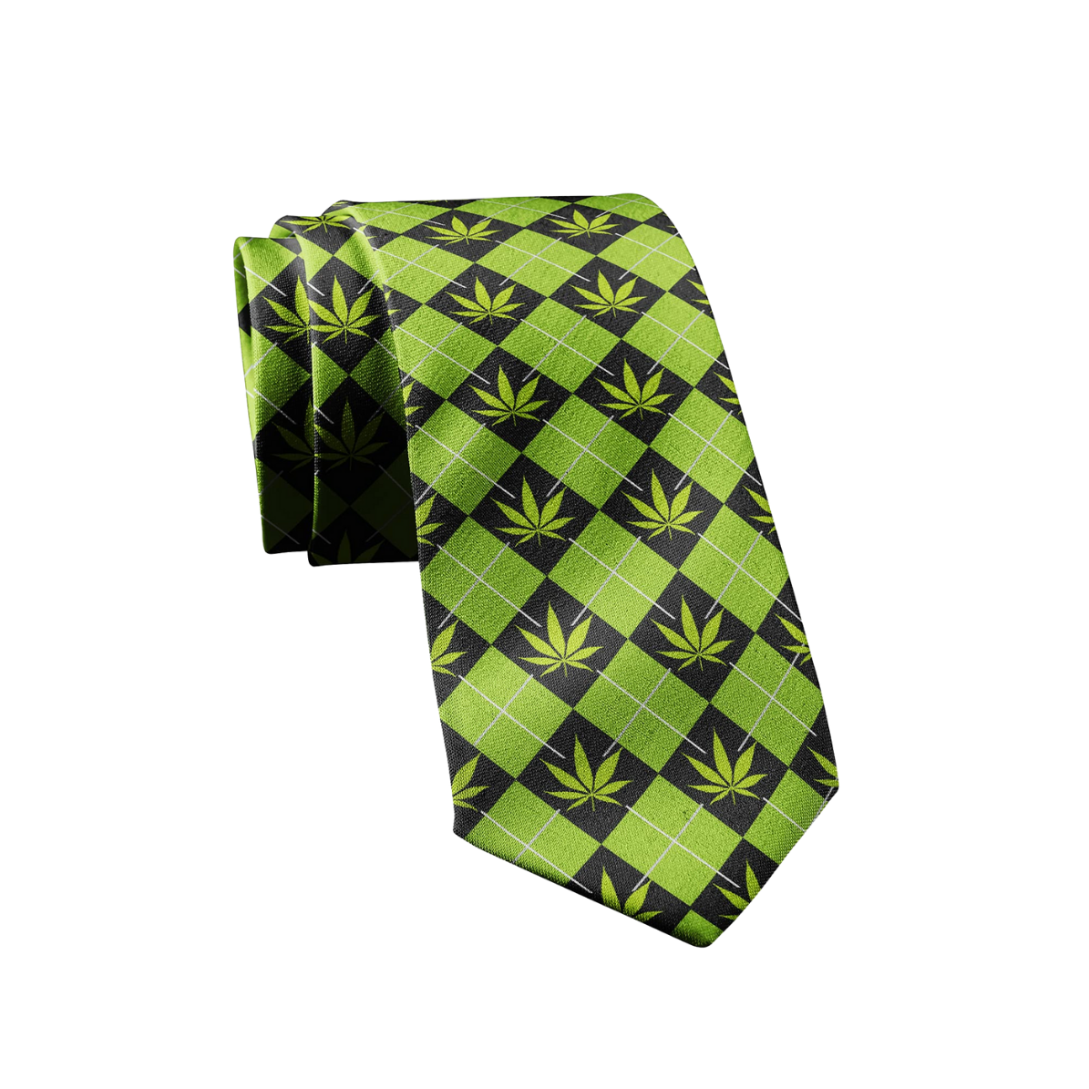NECK TIE | MARIJUANA ARGYLE
