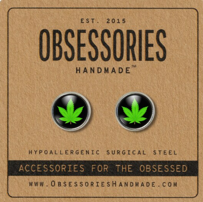 ARTISAN | STUD EARRINGS | POT LEAF ROUND