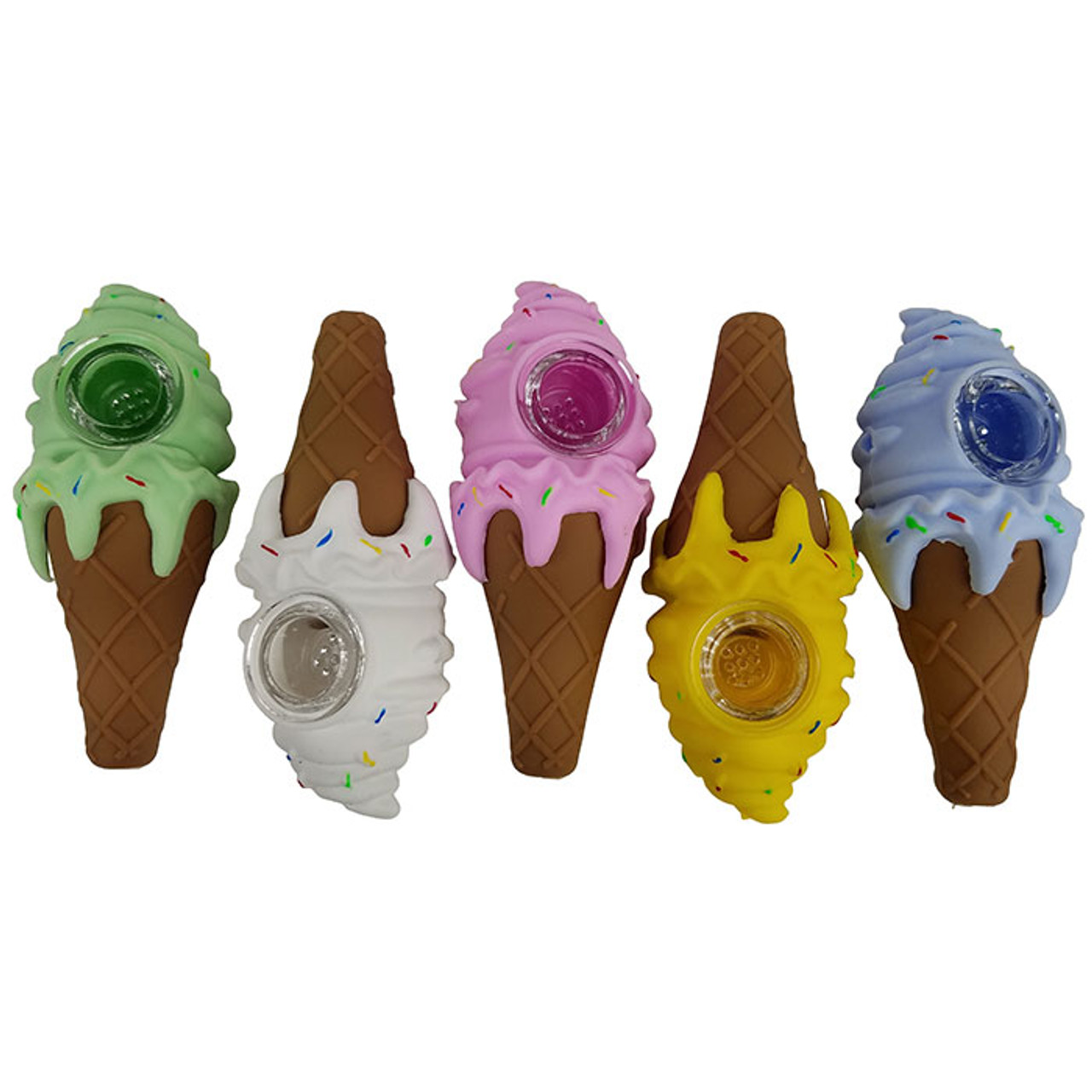 ICE CREAM CONE HAND PIPE - One Size