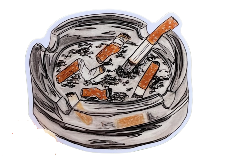 LENA DRAWS - STICKER | CIGARETTE ASHTRAY
