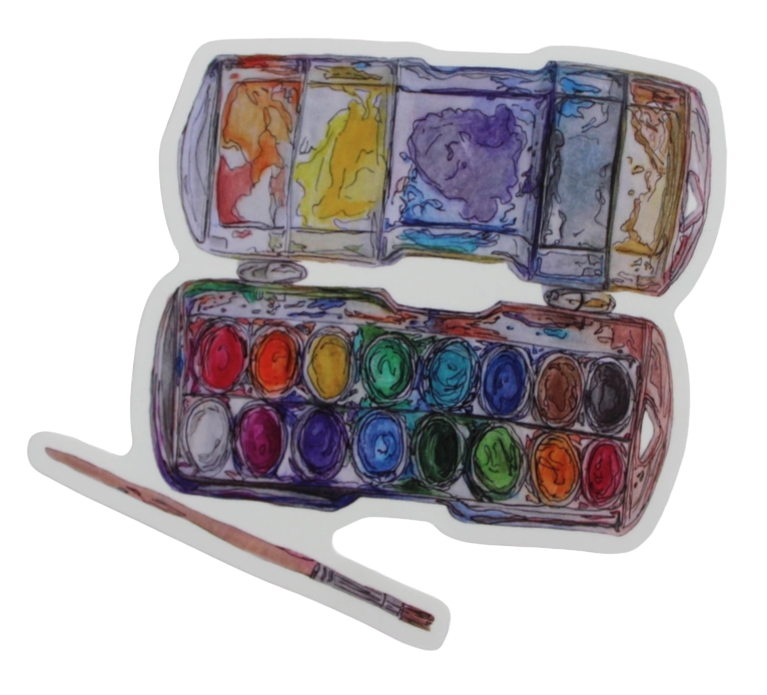 LENA DRAWS - STICKER | HAND DRAWN WATERCOLOR PALETTE