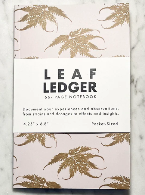 NOTEBOOK | LEAF LEDGER POCKET SIZE (CHAMPAGNE AND GOLD)