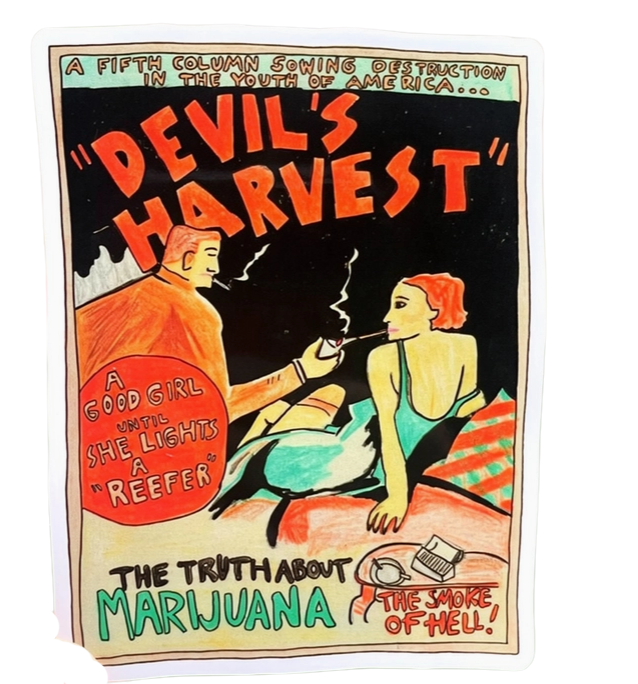 LENA DRAWS - STICKER | HAND DRAWN MARIJUANA PROPAGANDA