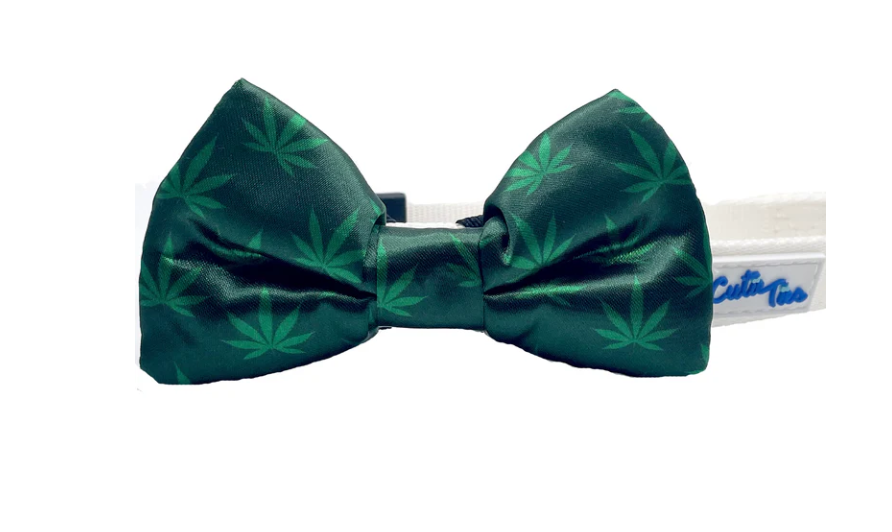 PET BOW TIE | CANNA LEAF PRINT