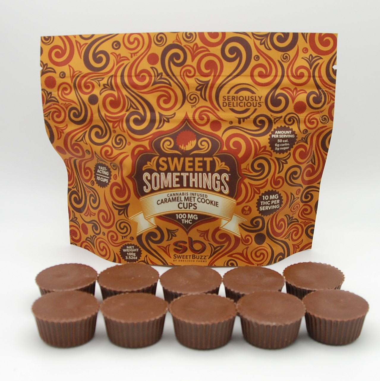 CHOCOLATE | CARAMEL MET COOKIE | 100MG | 10PK