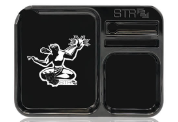 STR8 ELITE MELAMINE ROLLING TRAY | BLACK | SMALL