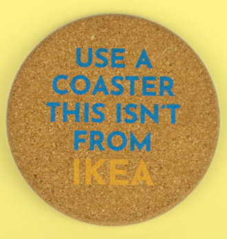 COASTER SET | THIS ISN'T FROM IKEA (CORK) | 4 PACK