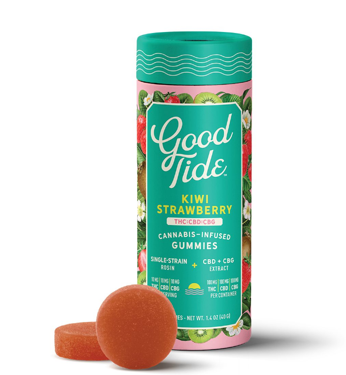 HASH INFUSED GUMMY | KIWI STRAWBERRY 1:1:1 | 100MG THC : 100MG CBD : 100MG CBG | 10PK