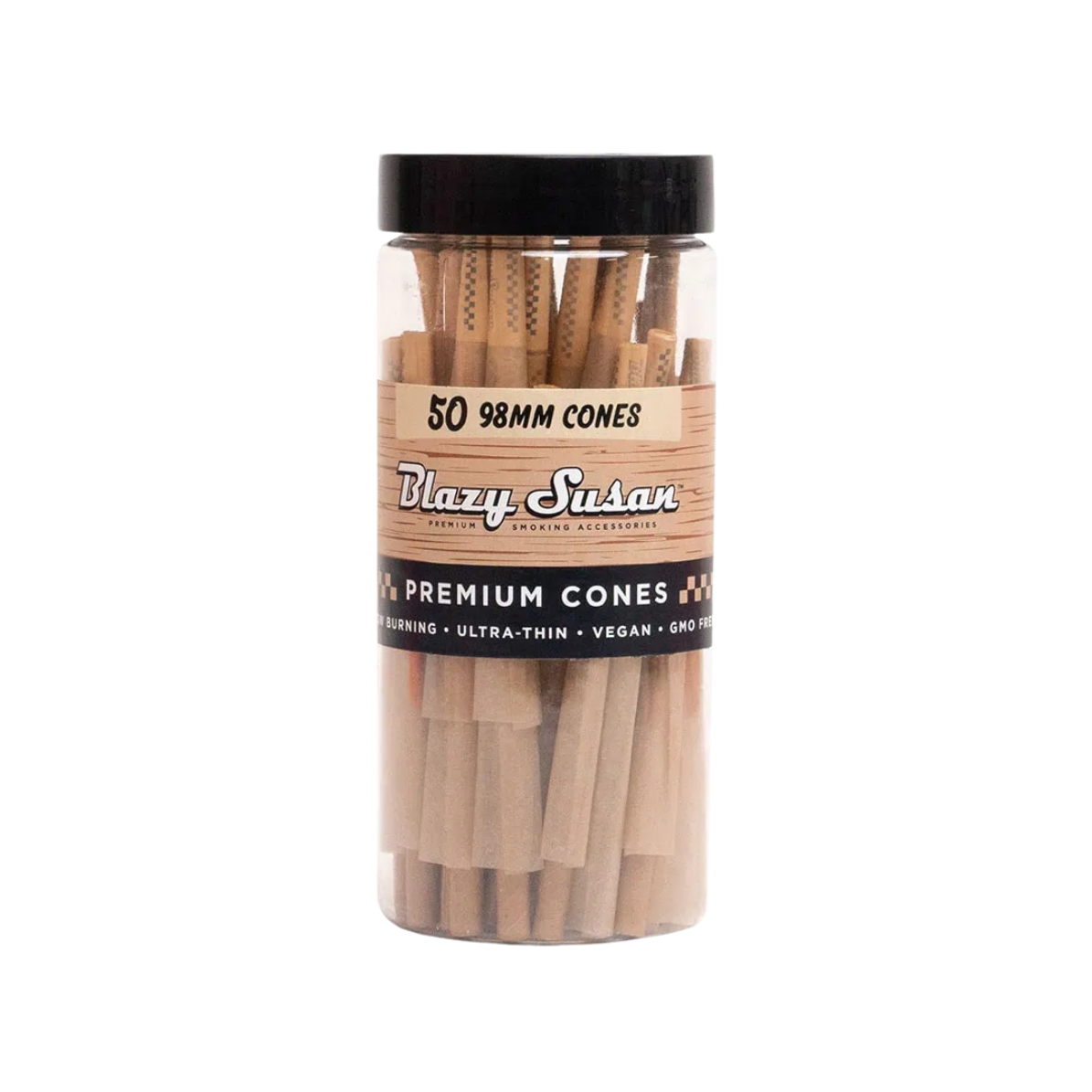 UNBLAECHED 98MM CONES | 50PK