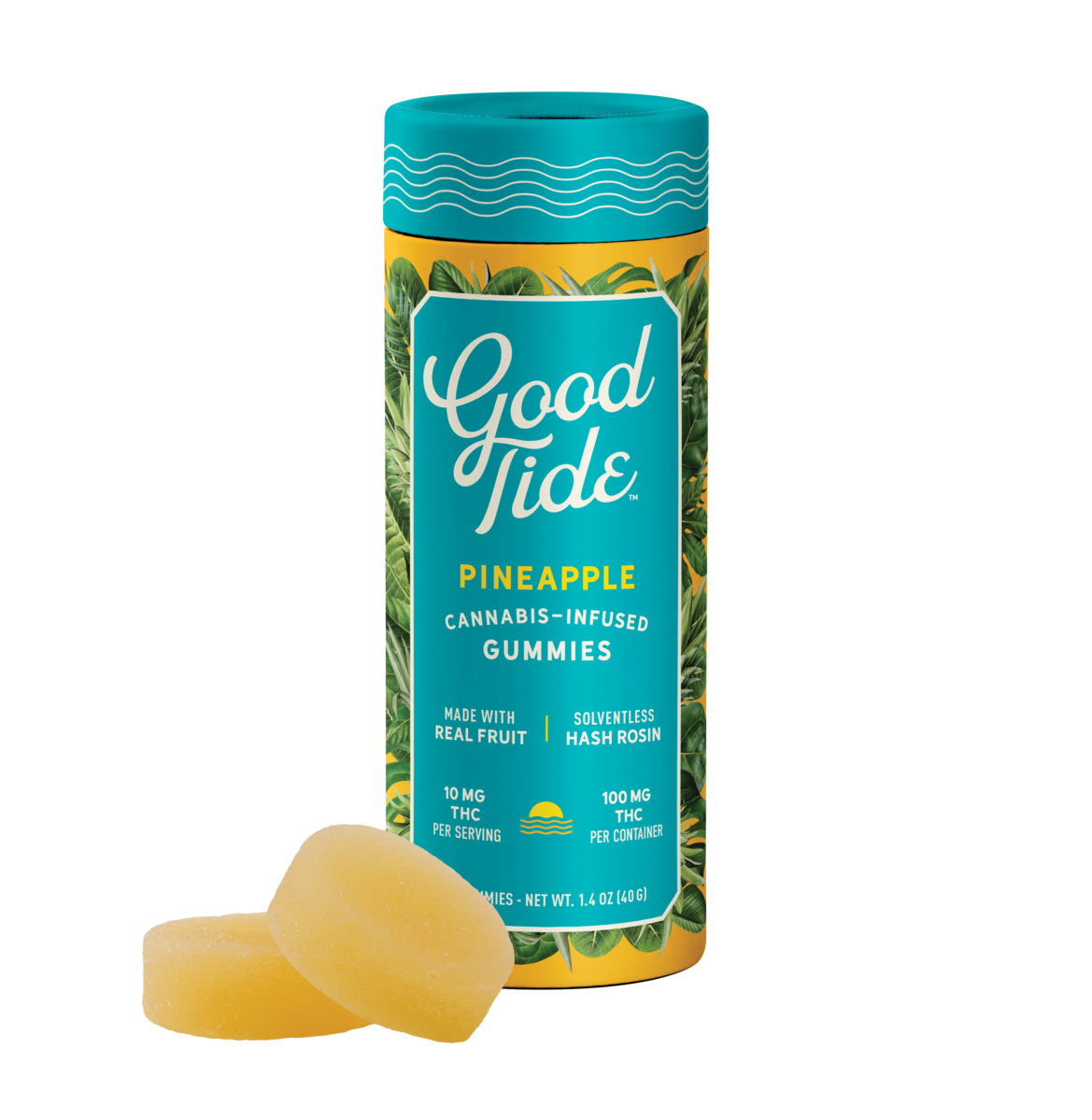 HASH INFUSED GUMMY | PINEAPPLE | 100MG | 10CT