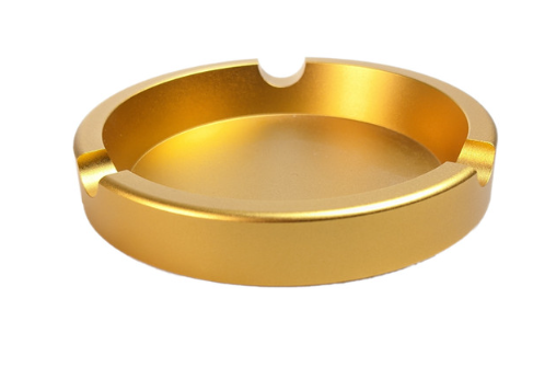 3.5" ALUMINUM ASHTRAY | GOLD