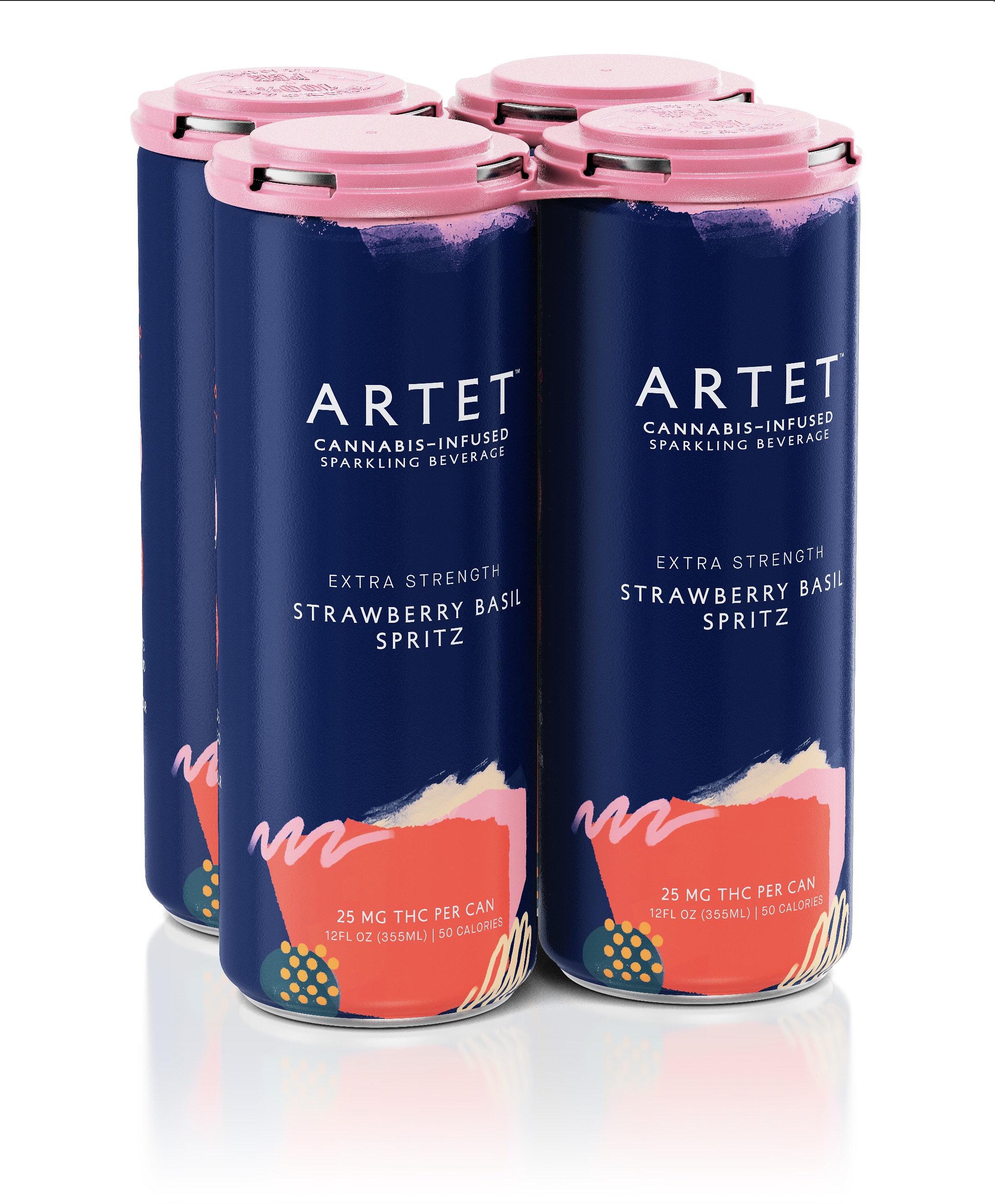 STRAWBERRY BASIL SPRITZ | 1:1 THC:CBD | 100MG | 4PK