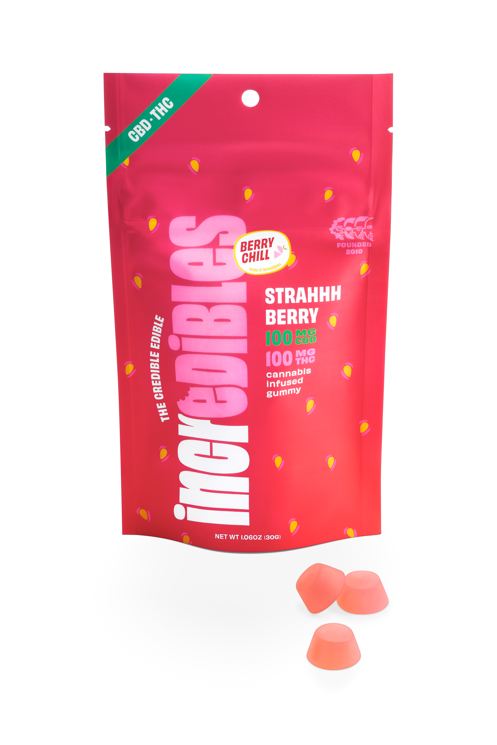 GUMMY | STRAHHHBERRY 1:1 | 100MG THC : 100MG CBD | 10PK