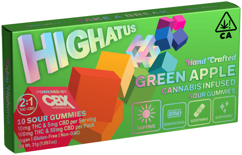 GREEN APPLE 2:1 CBD GUMMIES 10 PK