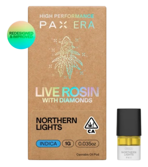 PAX - NORTHERN LIGHTS - LIVE ROSIN POD - 1 g  Premium Cannabis Product at  Airfield Supply Co in Redwood City, CA