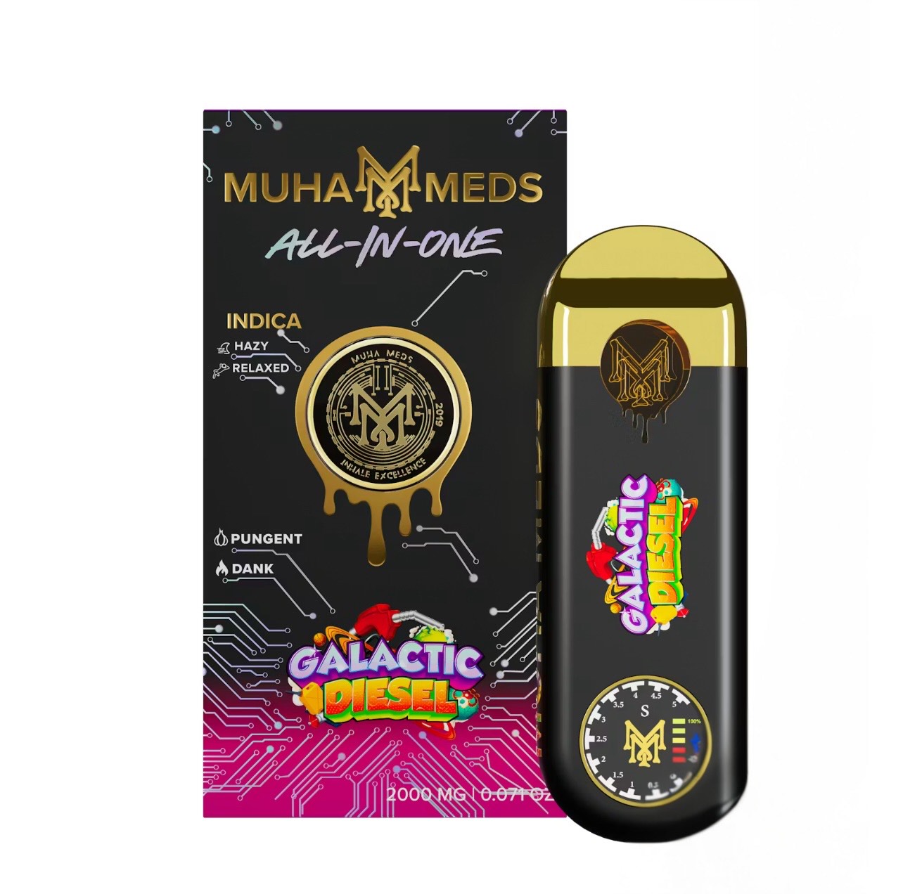Muha Meds | Galactic Diesel | Disposable - 2 g  Premium Cannabis Products  Near Me