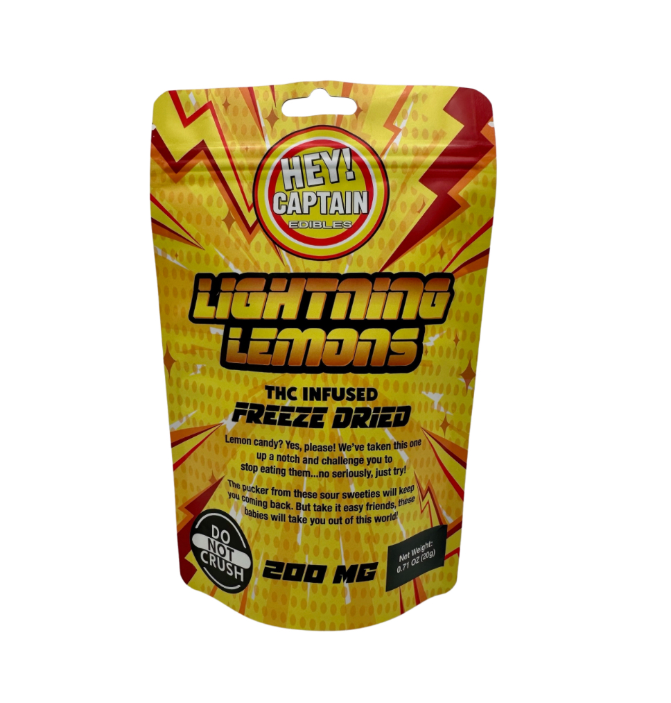 Hey Captain | Lightning Lemons | Freeze Dried Candy - 200 mg – Premium ...