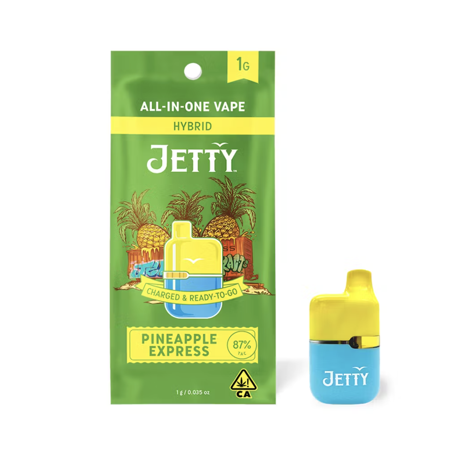 PINEAPPLE EXPRESS HIGH THC TANK ALL IN ONE VAPE 1G | Velvet Cannabis