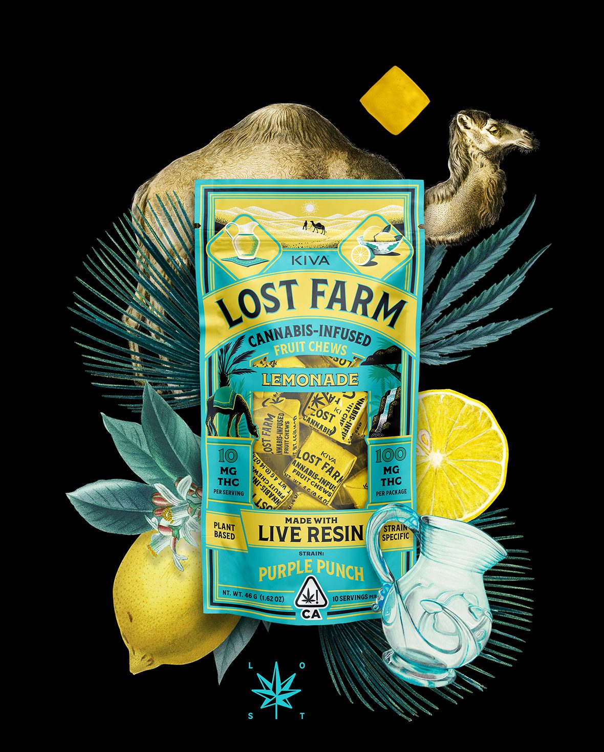 LEMONADE LOST FARM CHEW 100MG | Velvet Cannabis
