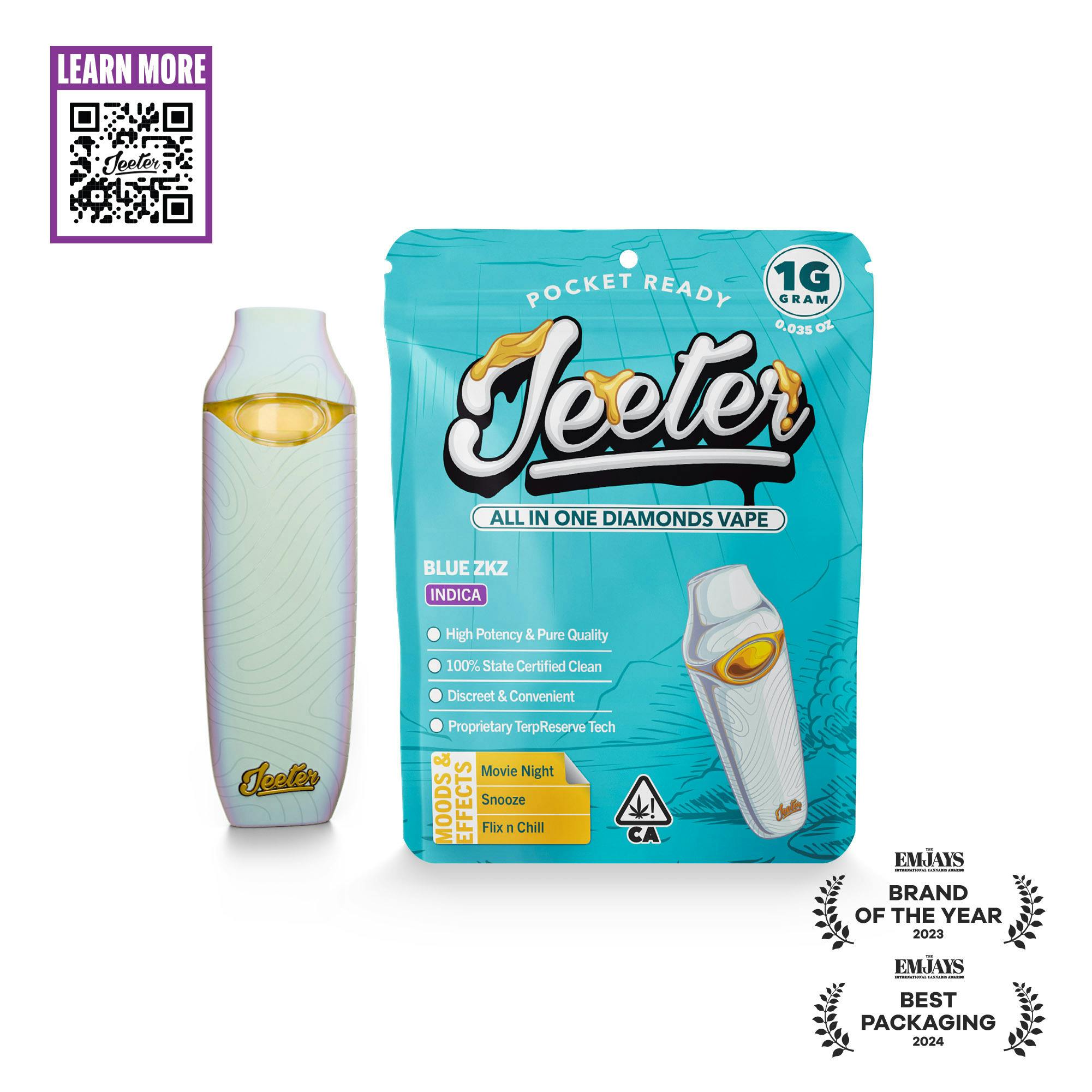 BLUE ZKZ DIAMOND AIO 1G | Velvet Cannabis