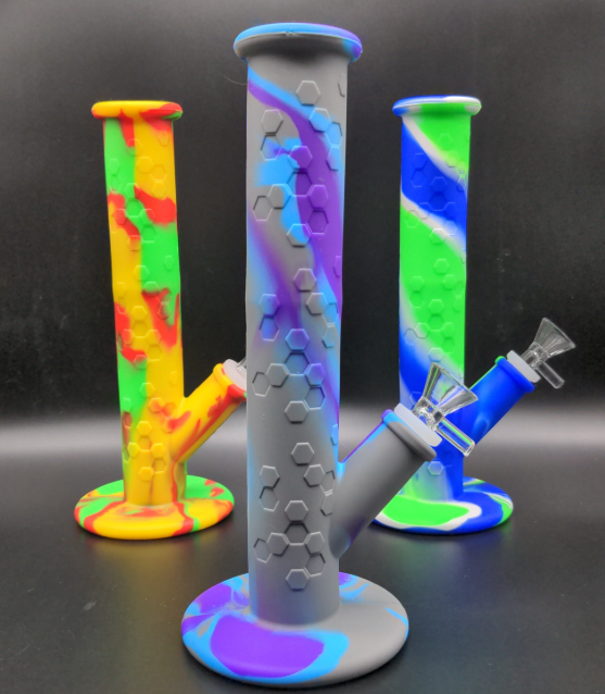 10 INCH STRAIGHT SILICONE WATERPIPE