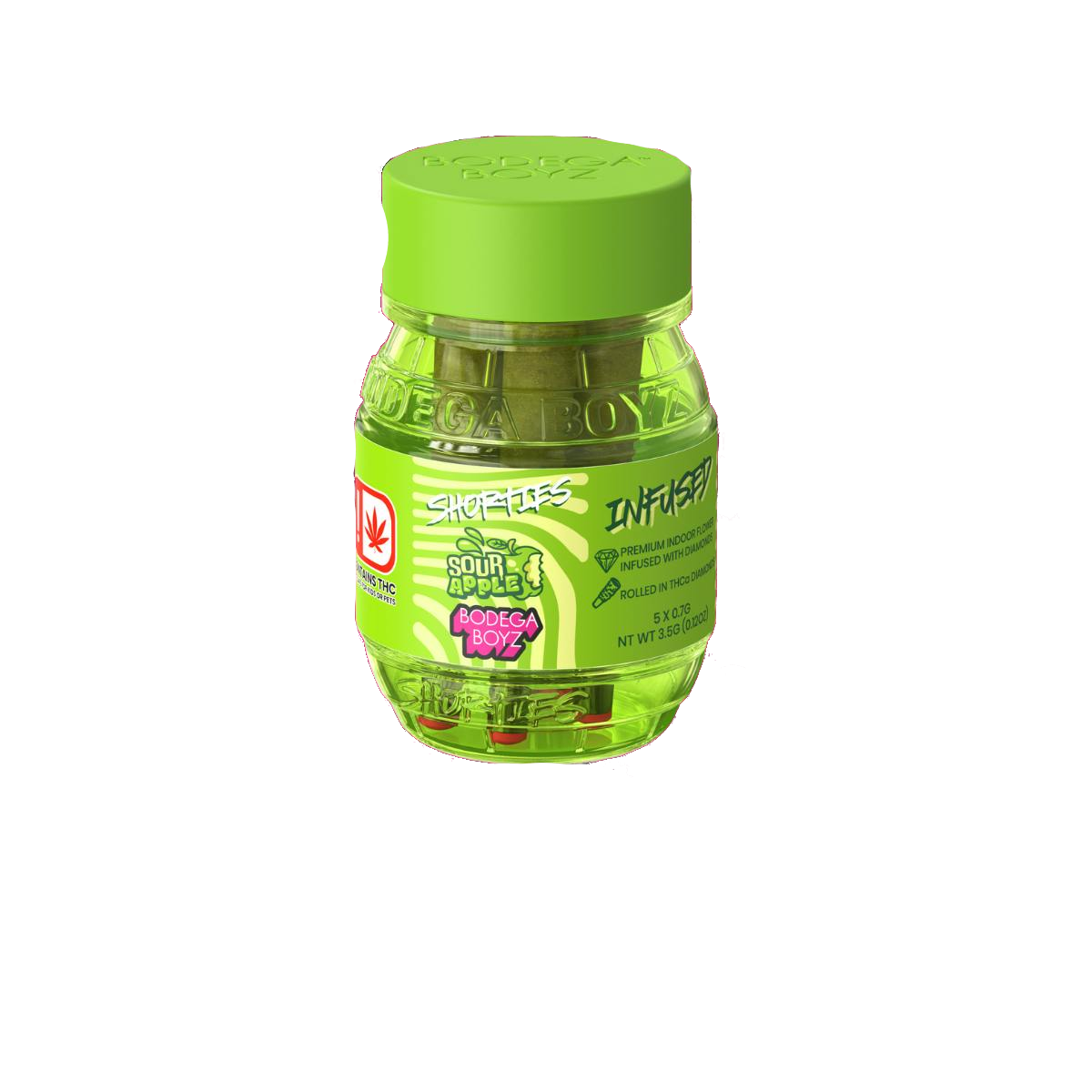 SOUR APPLE INFUSED SHORTIES 5PK-3.5G