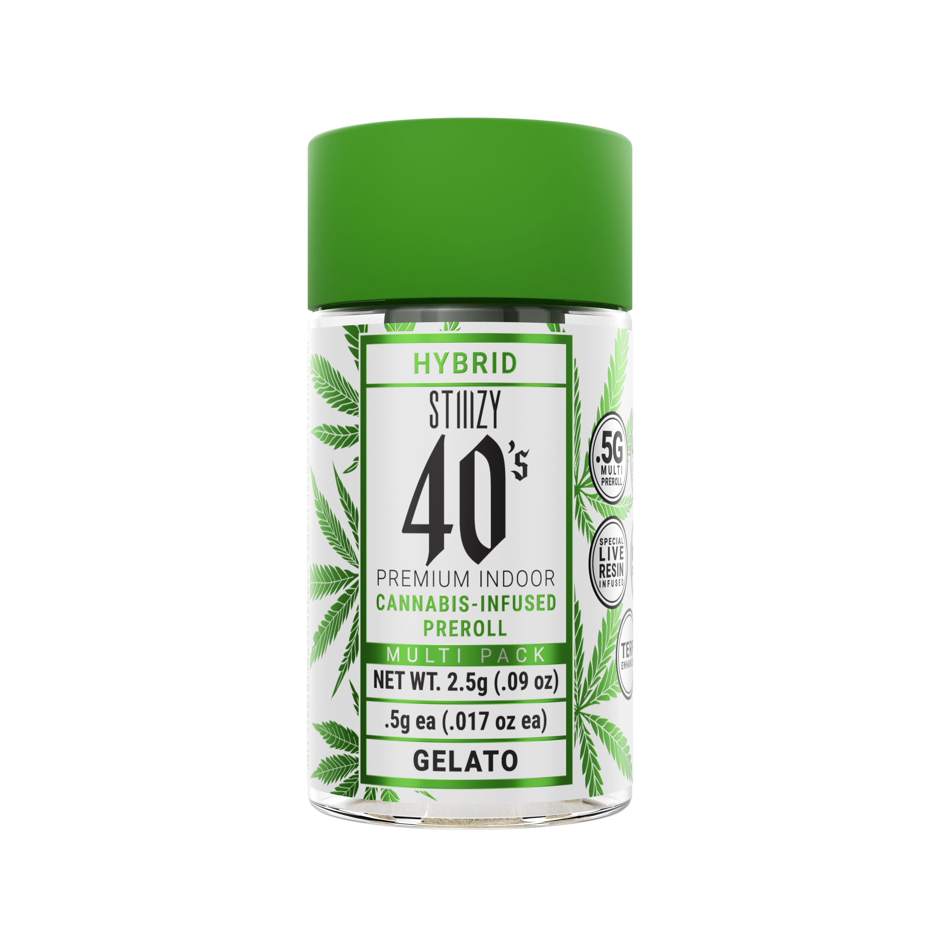 INFUSED 40'S GELATO PRE ROLL 5PK 2.5G