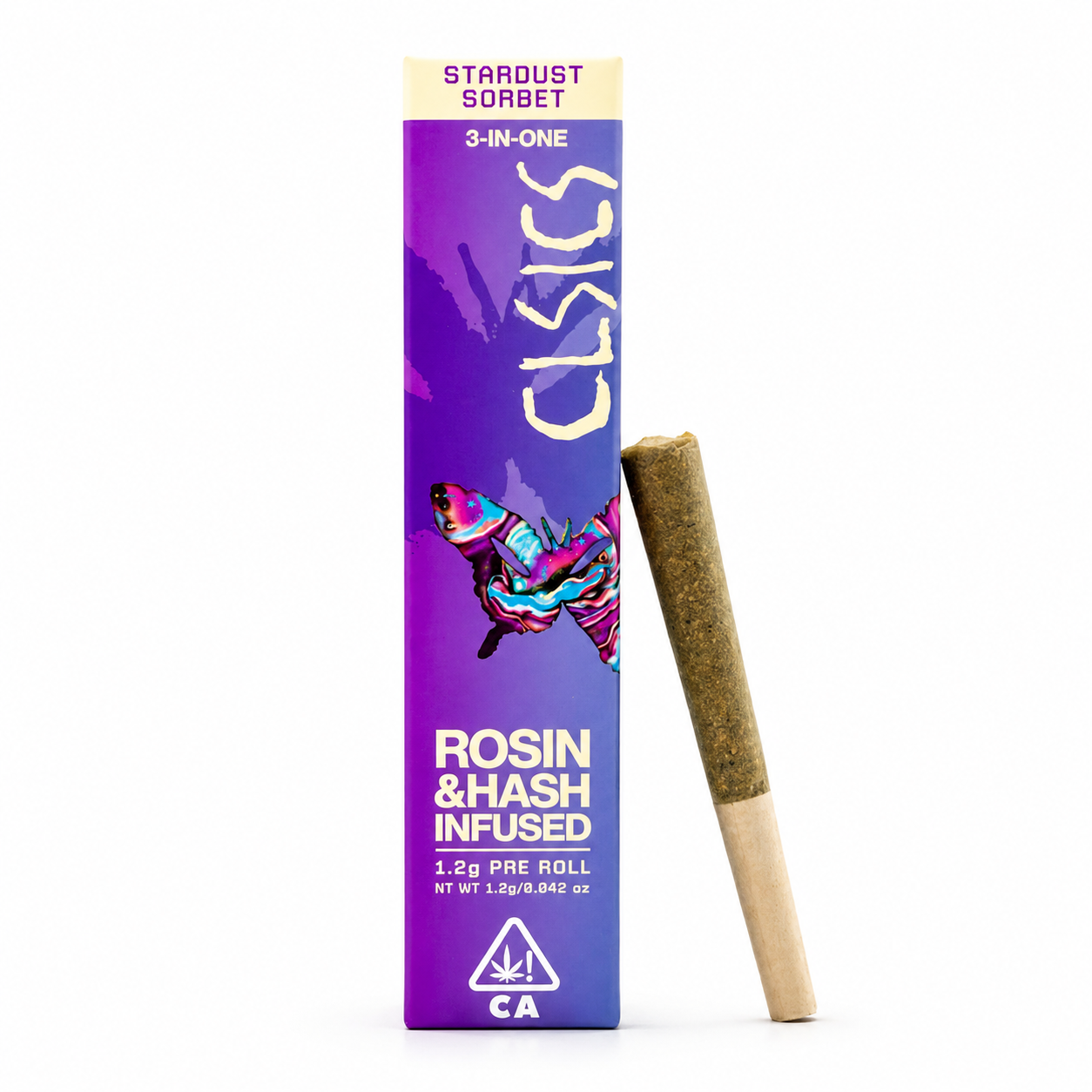 1.2g Rosin Hash Preroll Hybrid Stardust Sorbet - 1.2 g
