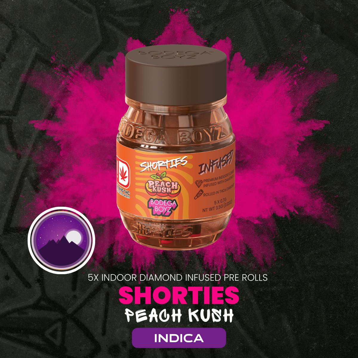 Peach Gasolina Shorties - 3.5 g