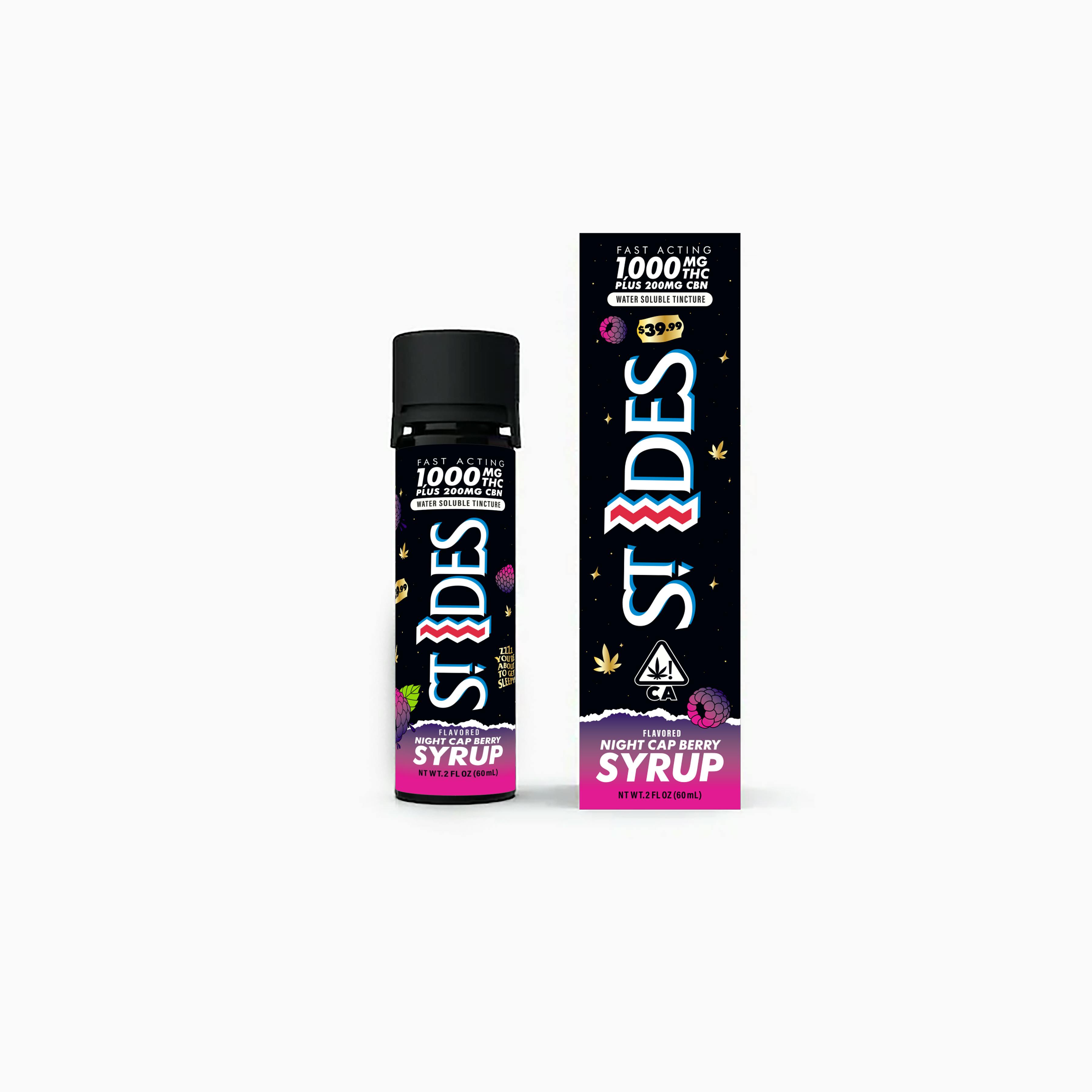 Night Cap Berry | 2OZ Tincture 1000MG + 200MG CBN, - 1000 mg