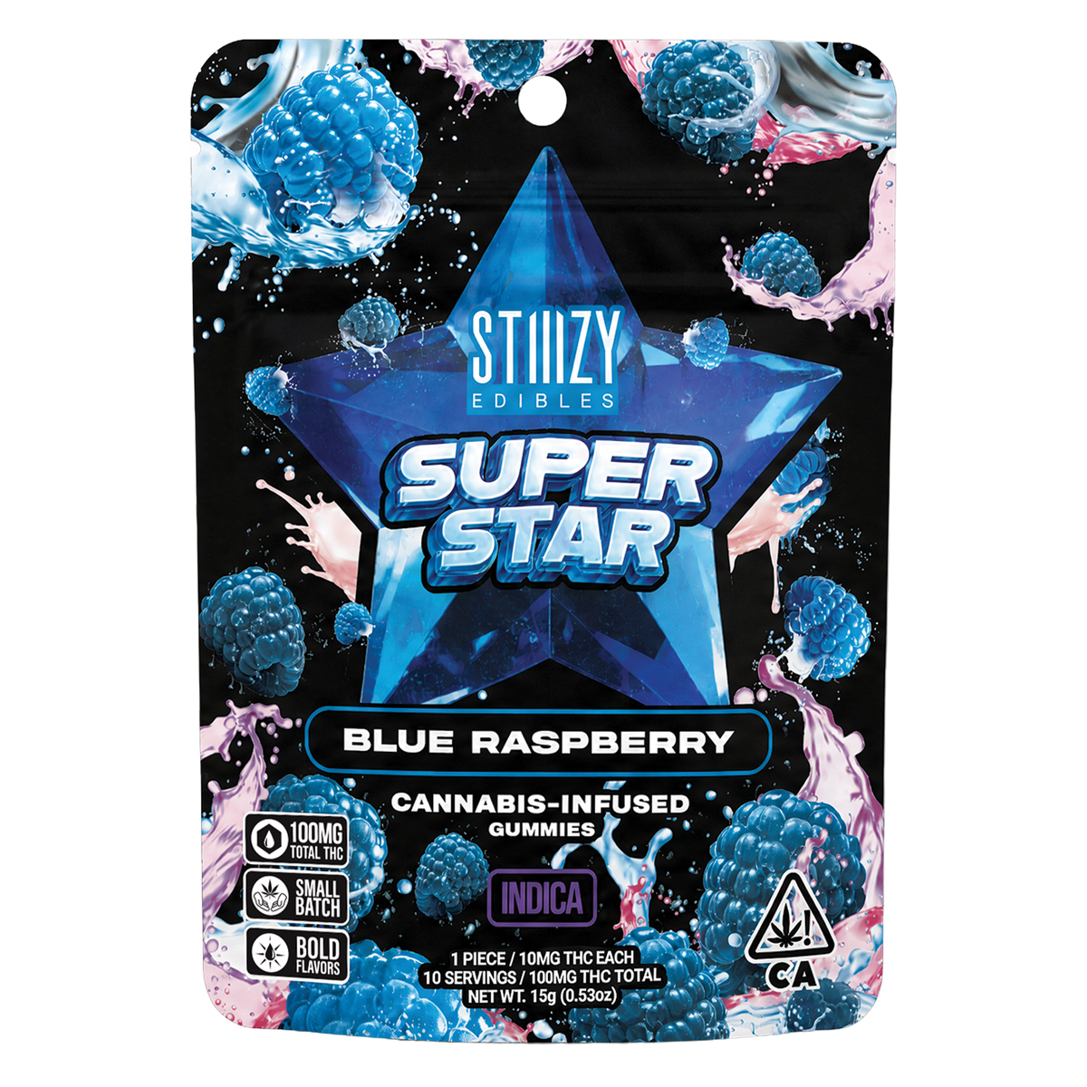 Blue Raspberry Gummies Star 100mg - 100 mg