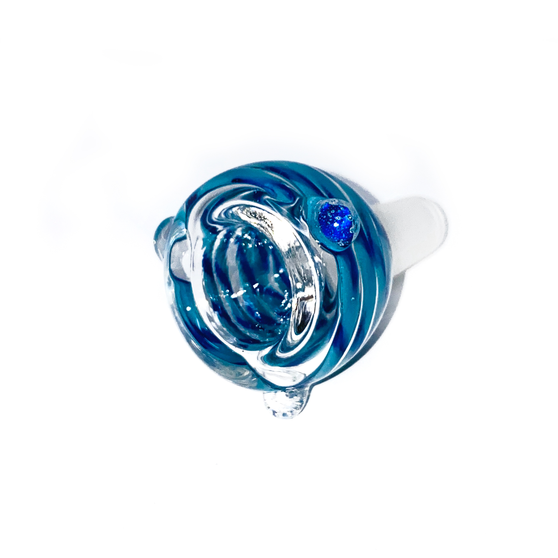 ROUND GLASS BOWL 14MM (ASSORTED DESIGNS)