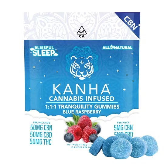 KANHA: TRANQUILITY SLEEP GUMMY 1:1:1 (CBN:CBD:THC) 50MG
