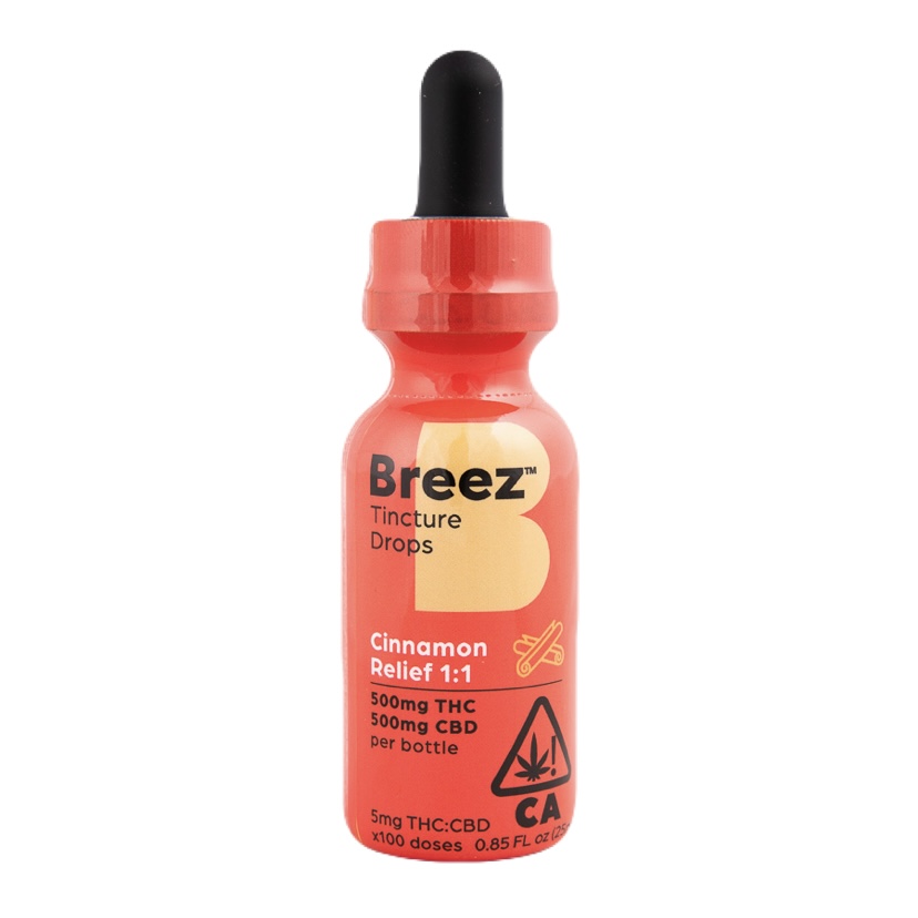 BREEZ: CINNAMON RELIEF 1:1 TINCTURE DROPS 500MG