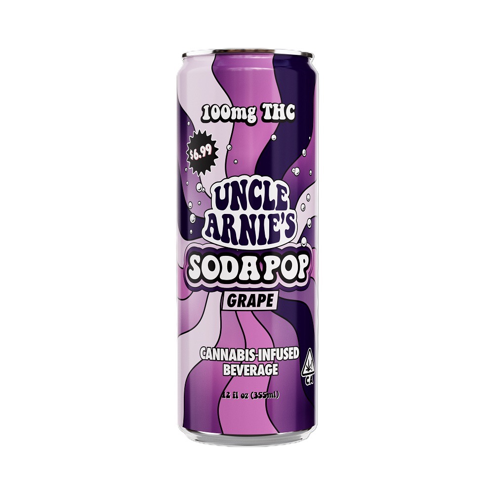 UNCLE ARNIE'S: GRAPE SODA 100MG 12OZ
