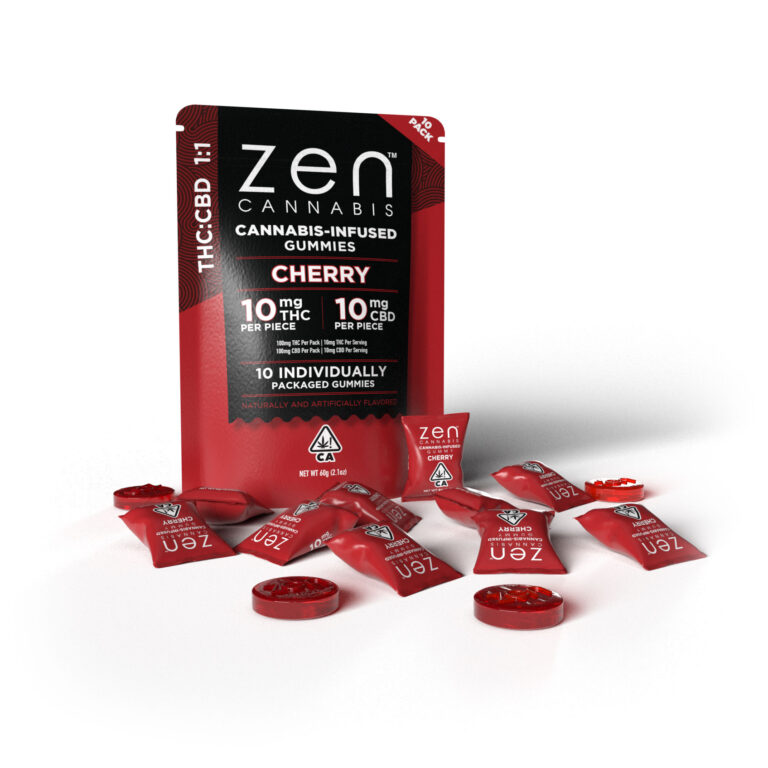 ZEN: 1:1 (THC:CBD) CHERRY 100MG GUMMIES