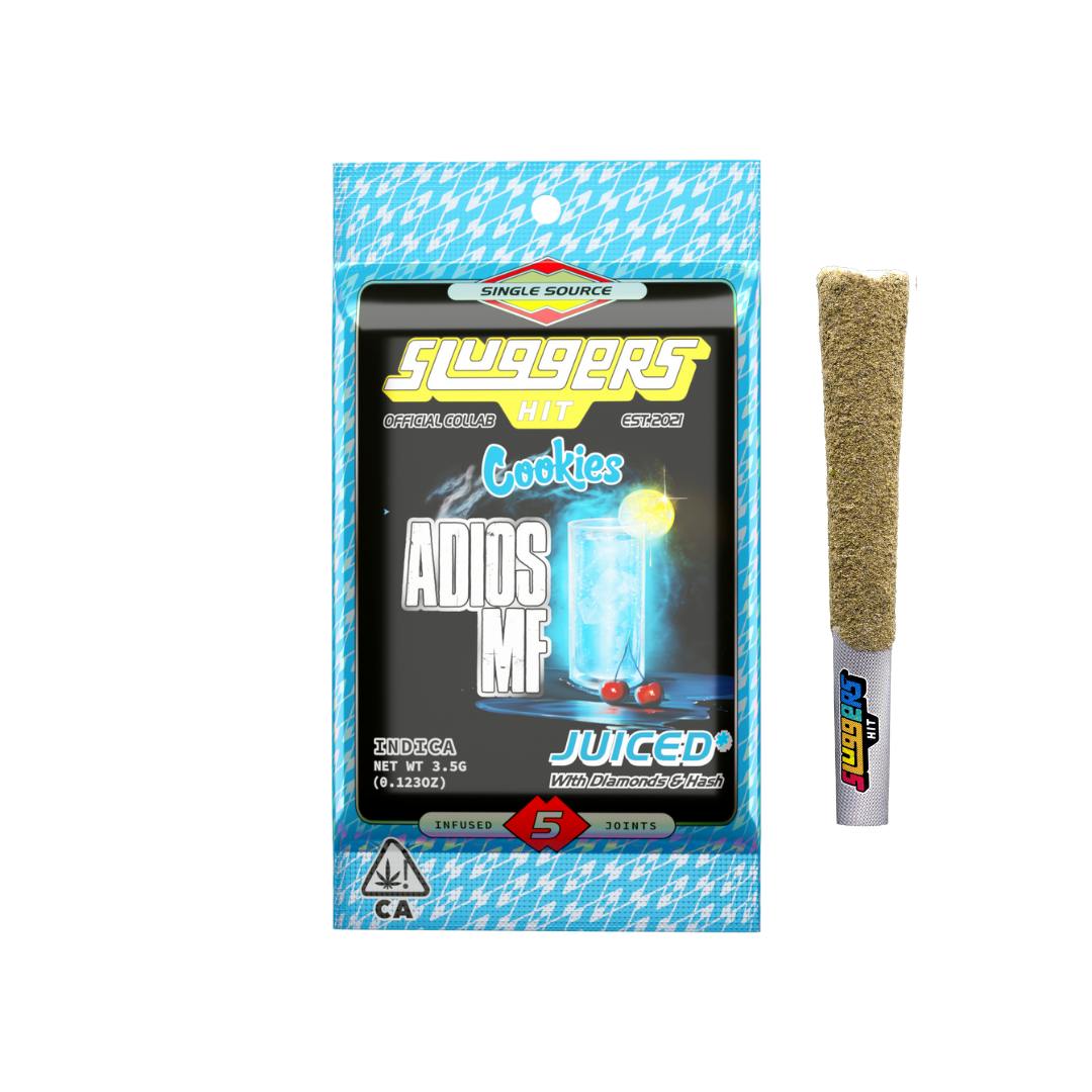 SLUGGERS X COOKIES: ADIOS MF 3.5G INFUSED PRE-ROLL 5PK