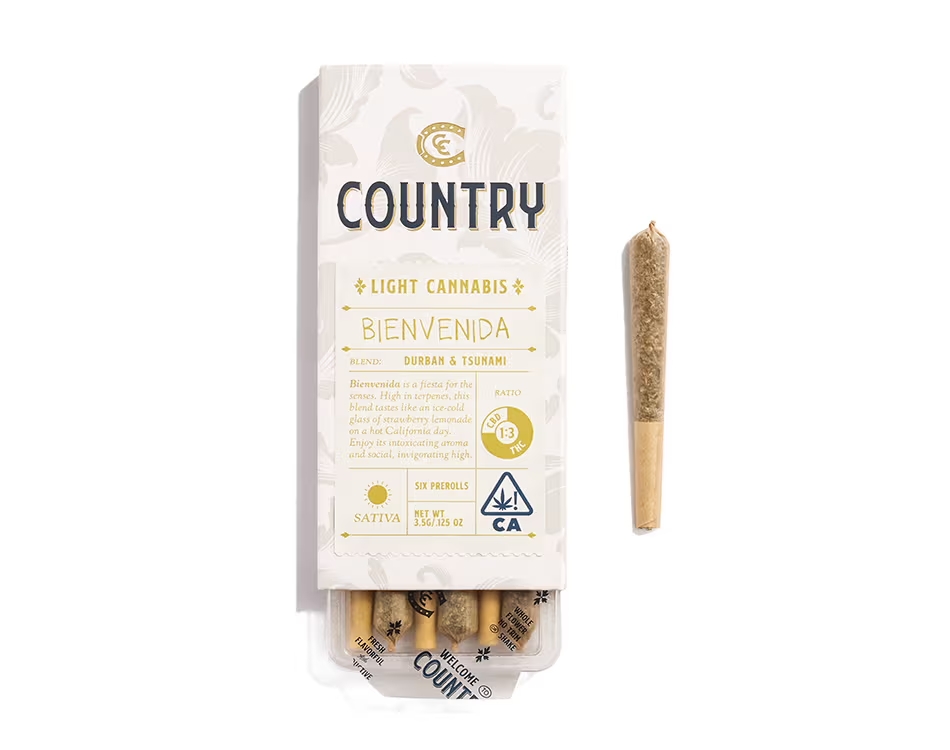 COUNTRY: BIENVENIDA 1:3 6PK PRE-ROLLS
