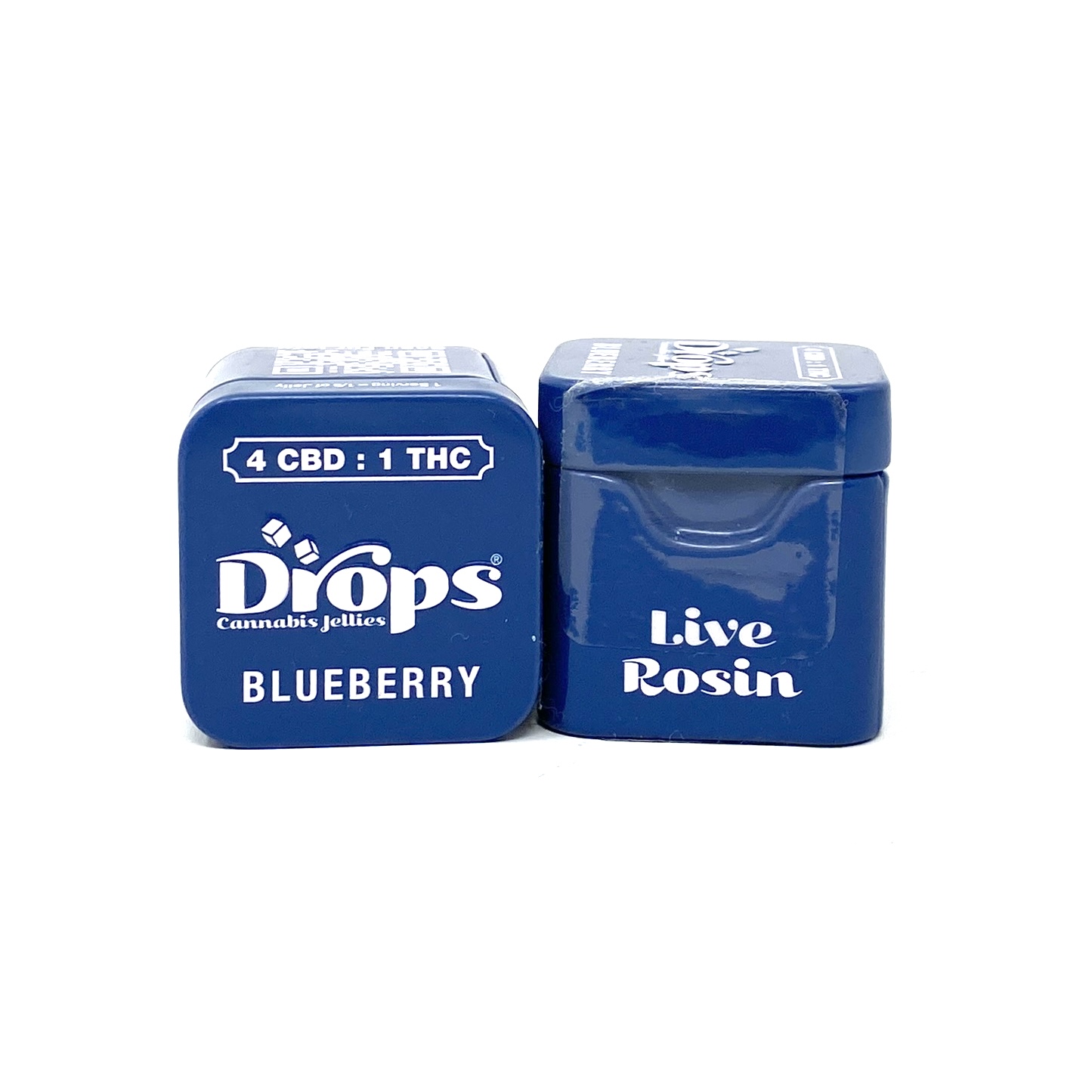 DROPS: BLUEBERRY 1:2.5:10 (THC:CBD:CBN) LIVE ROSIN 2PK GUMMIES 50MG
