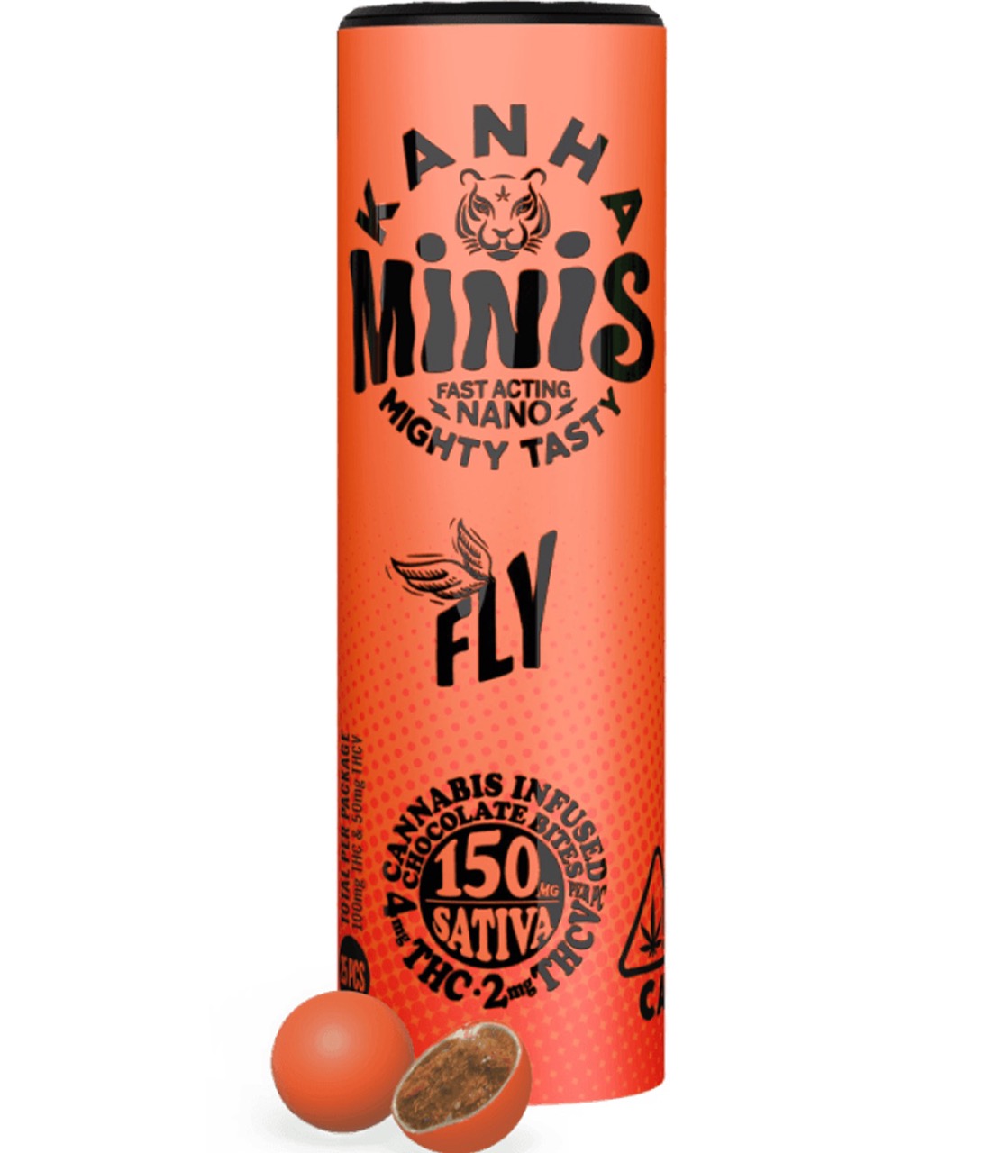 KANHA: FLY THCV MINI CHOCOLATE BITES - 100 mg - 25 Pack