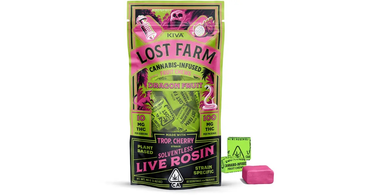 LOST FARM: TROP CHERRY LIVE ROSIN CHEWS 100MG - 100 mg