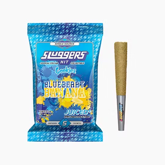 SLUGGERS X COOKIES: BLUEBERRY BANANA 3.5G INFUSED PRE-ROLL 5PK