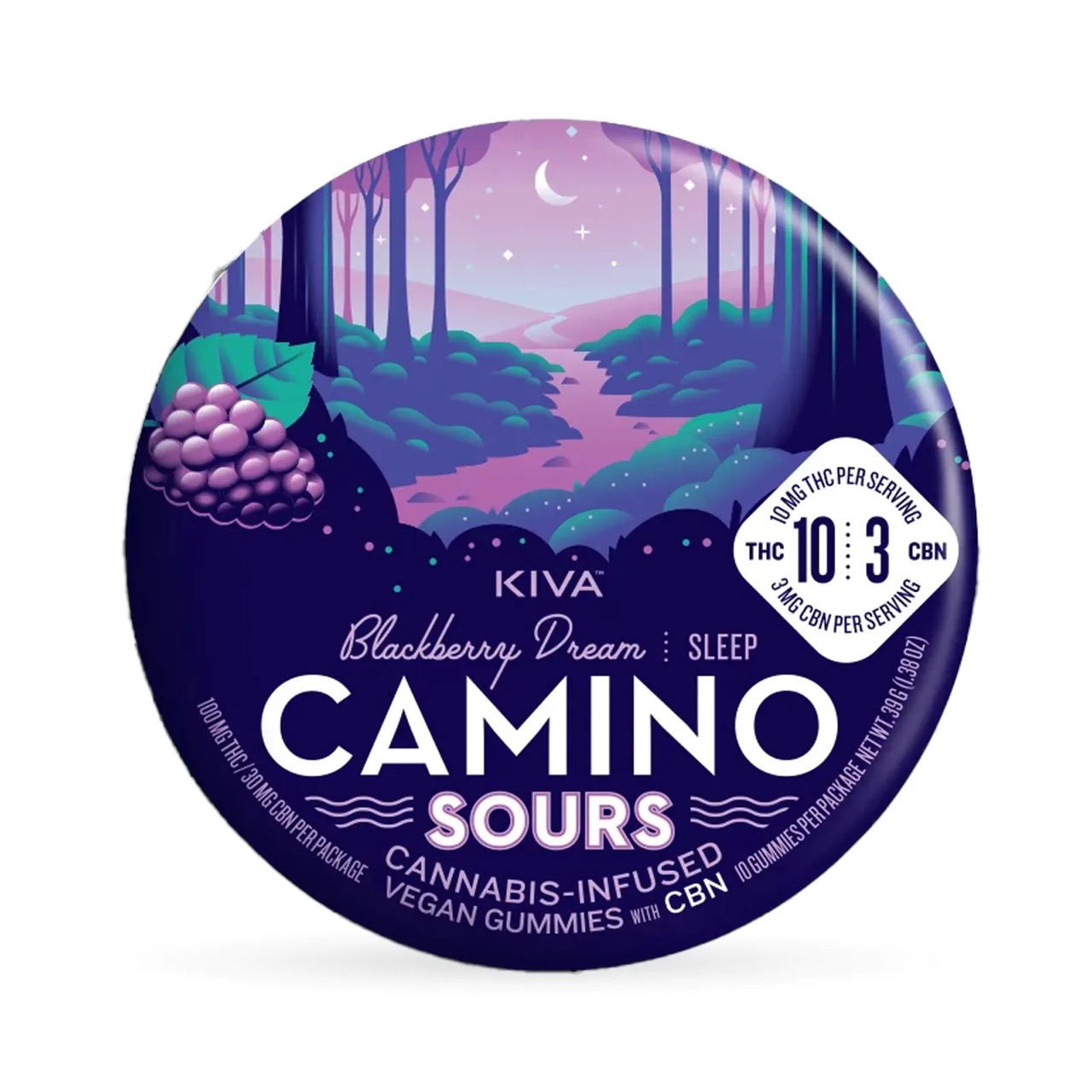 CAMINO SOURS: BLACKBERRY DREAM 'DEEP SLEEP' 1:1:1 CBN GUMMIES 20PK