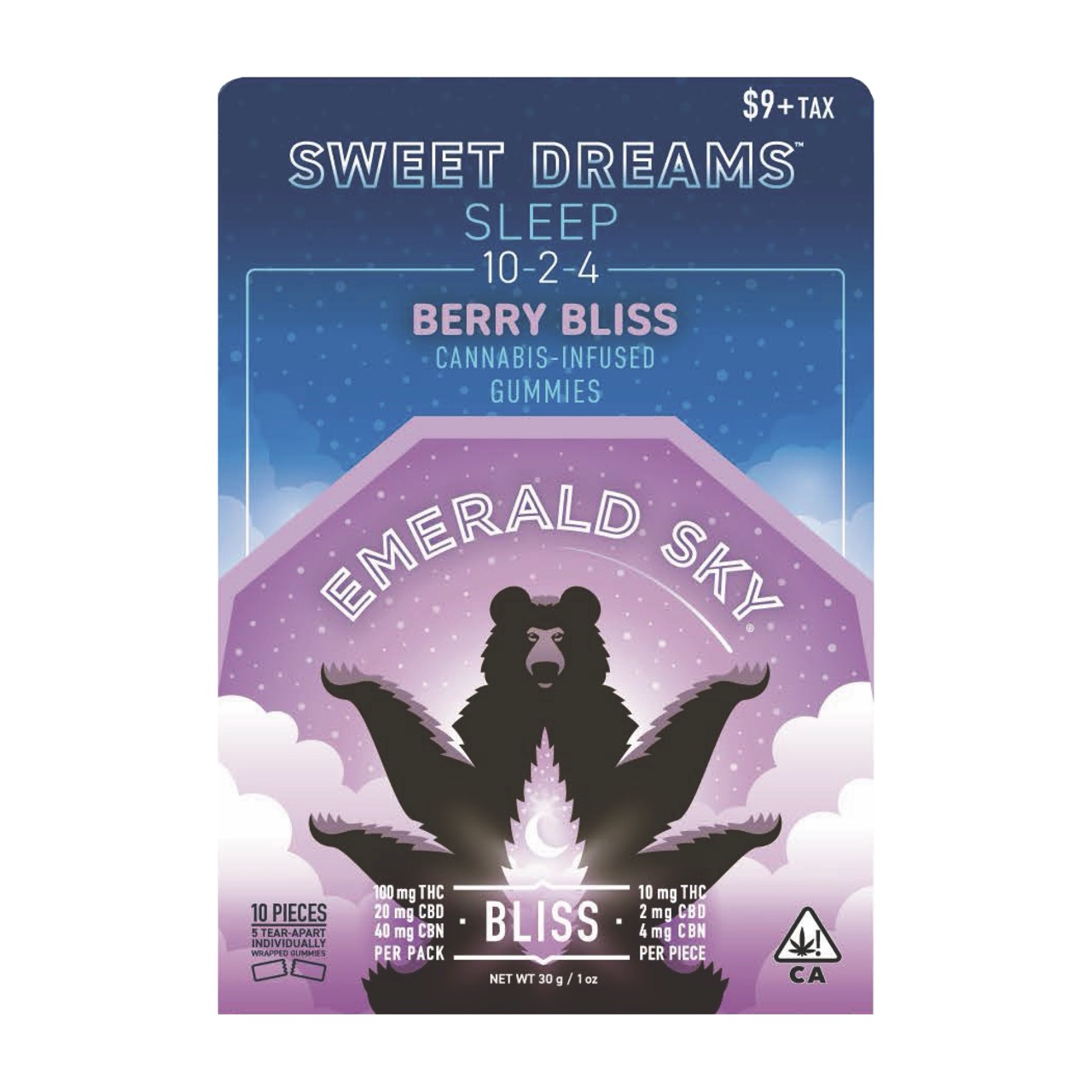 EMERALD SKY: BERRY BLISS SWEET DREAMS 100MG GUMMY 5PK