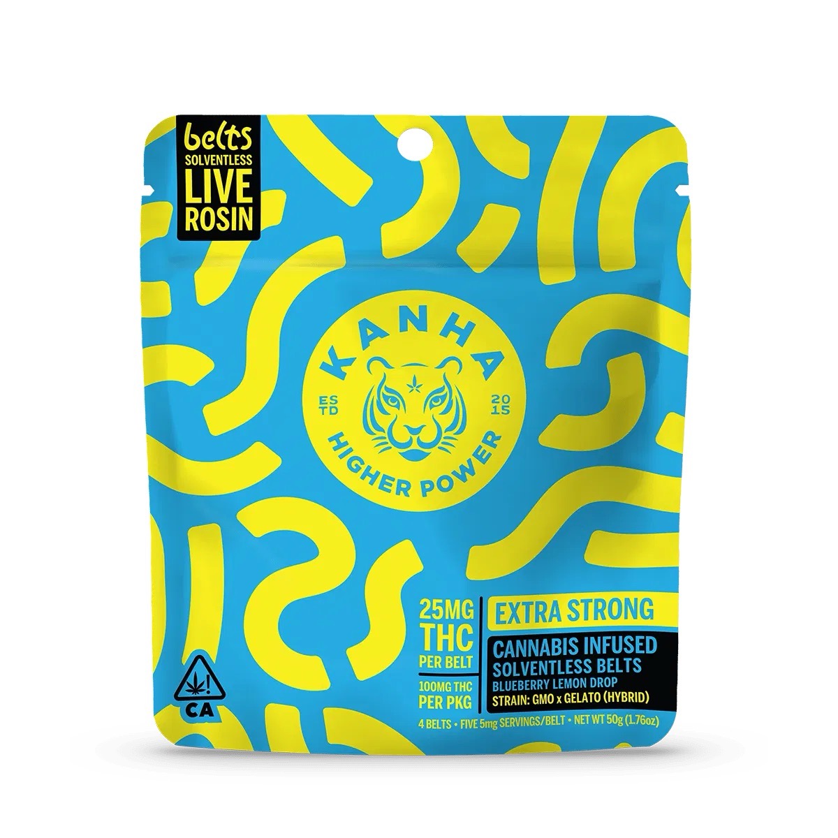 KANHA: BLUEBERRY LEMON DROP 100MG LIVE ROSIN BELTS