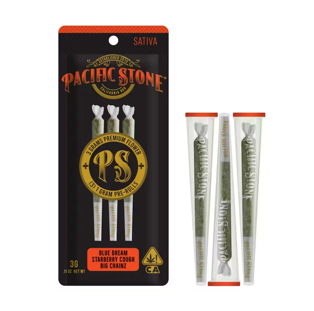 PACIFIC STONE: SATIVA VARIETY 3PK PREROLLS