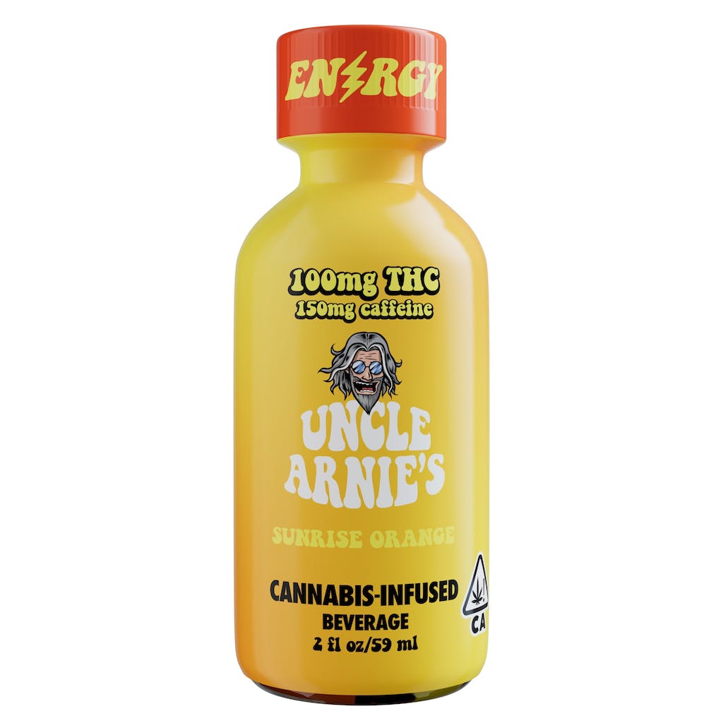 UNCLE ARNIE'S: SUNRISE ORANGE 100MG + 150MG CAFFEINE 2OZ