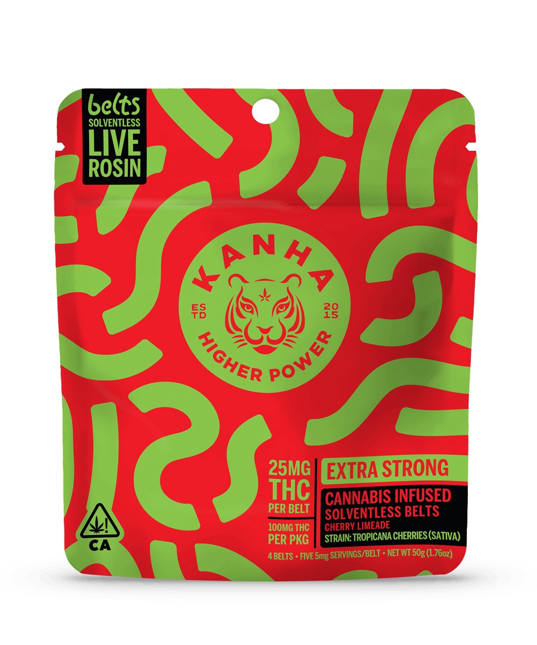 KANHA: CHERRY LIMEADE 100MG LIVE ROSIN BELTS