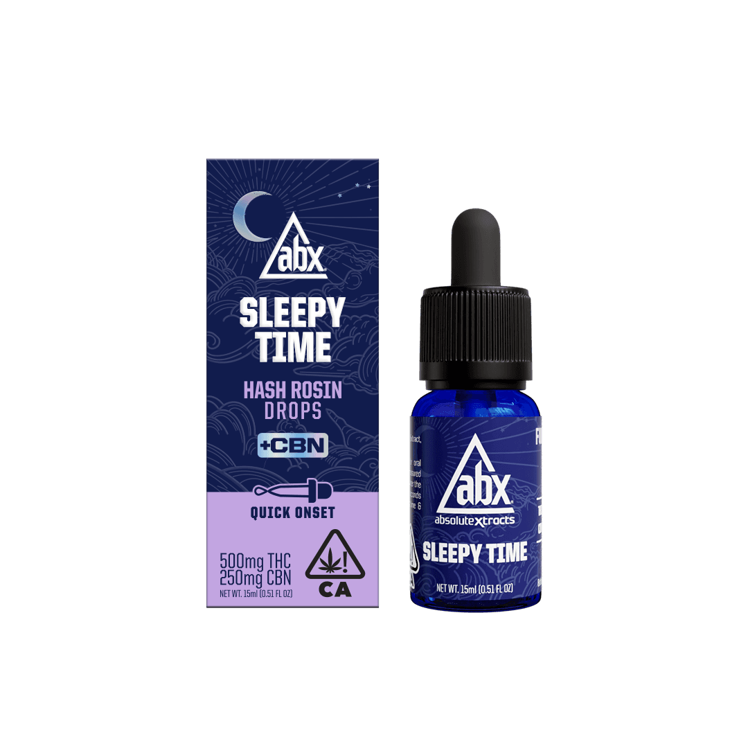 ABX: SLEEPY TIME HASH ROSIN DROPS 500MG:250MG THC:CBN 15ML - 500 mg