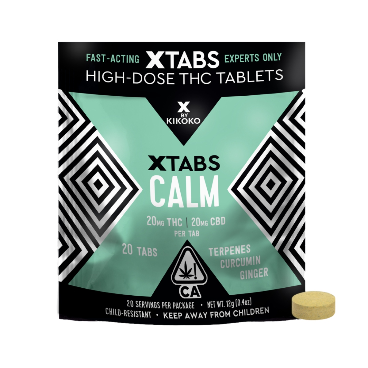 KIKOKO: CALM CBD 1:1 400MG XTABS 20PK